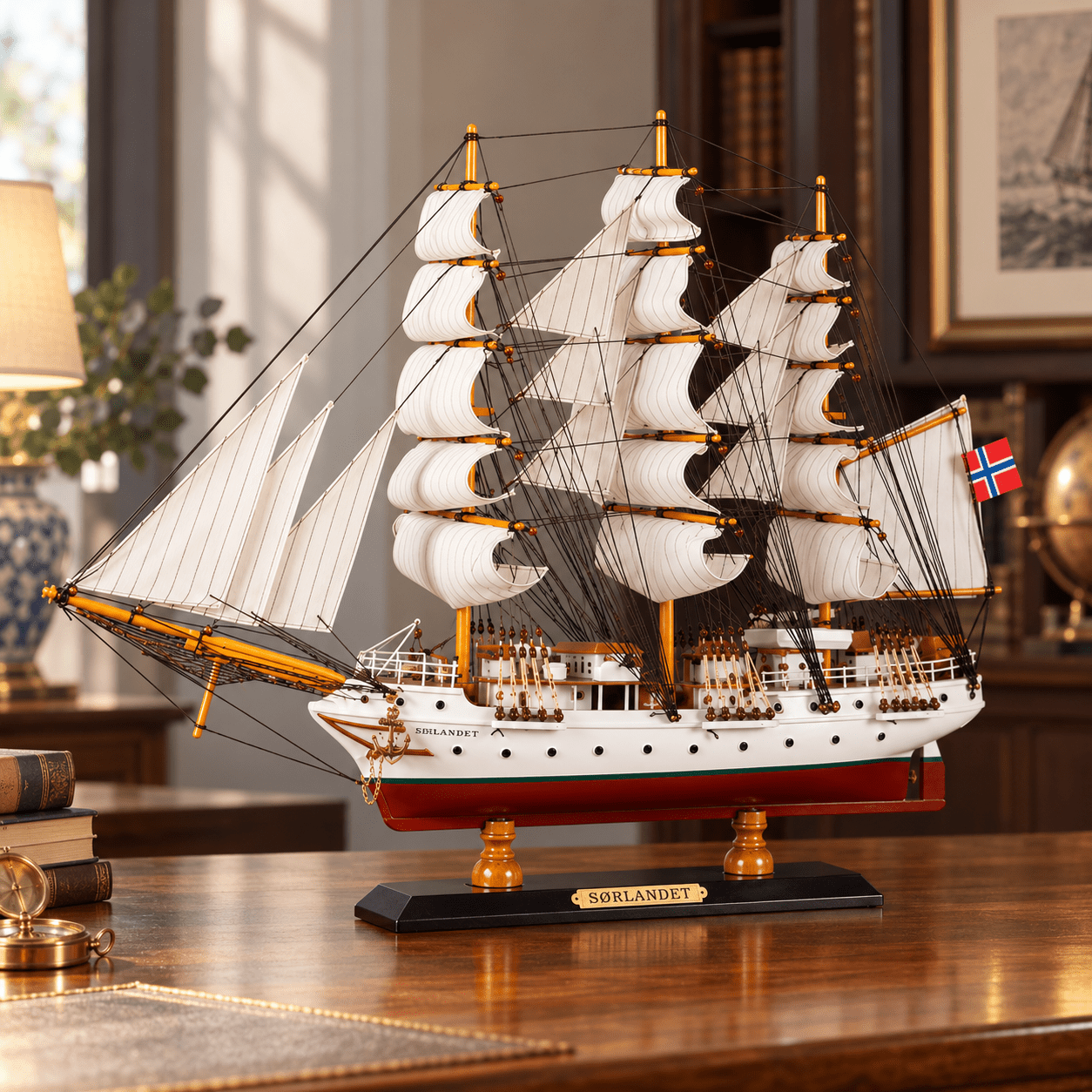 ソルランデット号 木製船舶模型 – デラックス 65 cm – Ocean Relic Studio