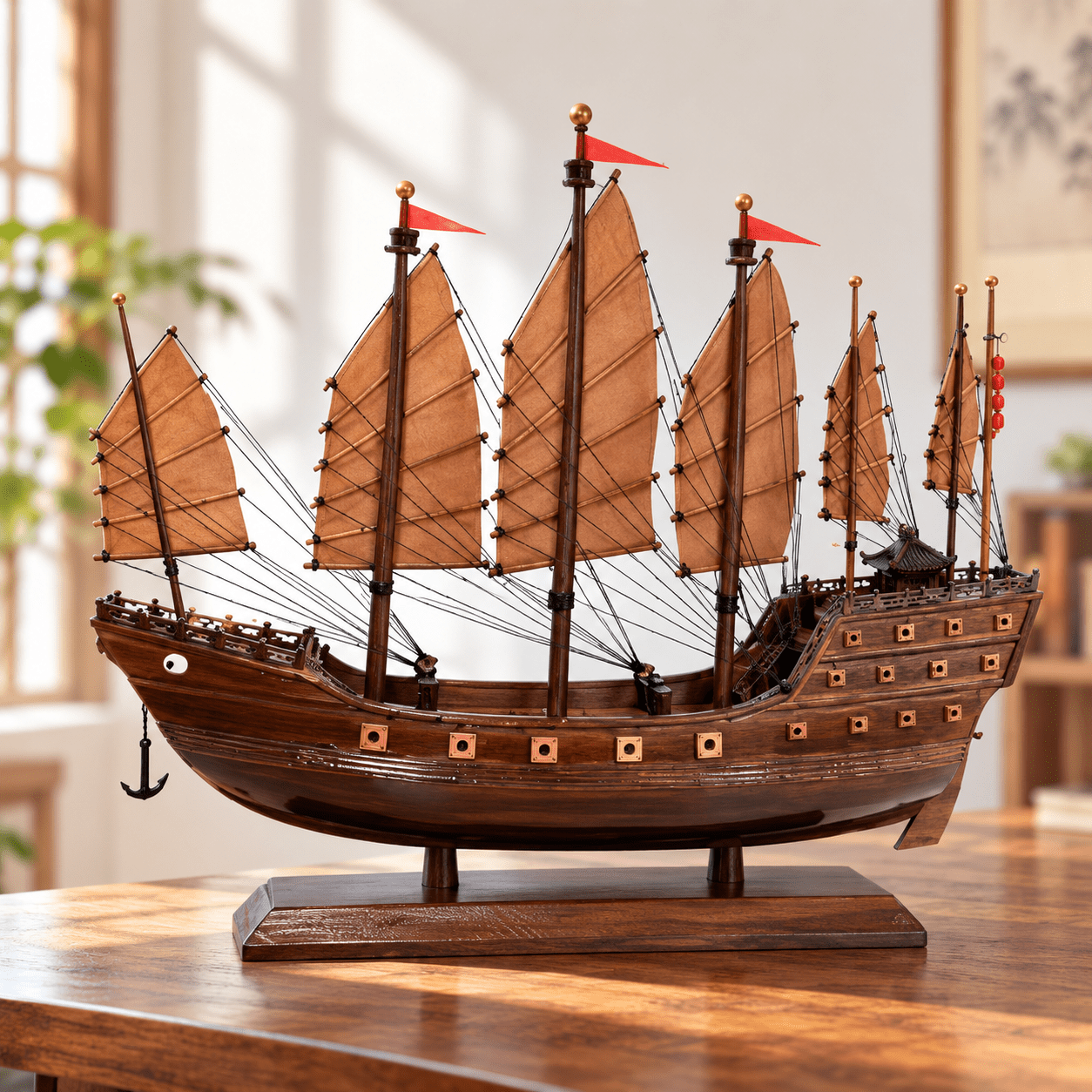 Zheng He Treasure Ship Wooden Ship Model – Classic 34 cm – Ocean