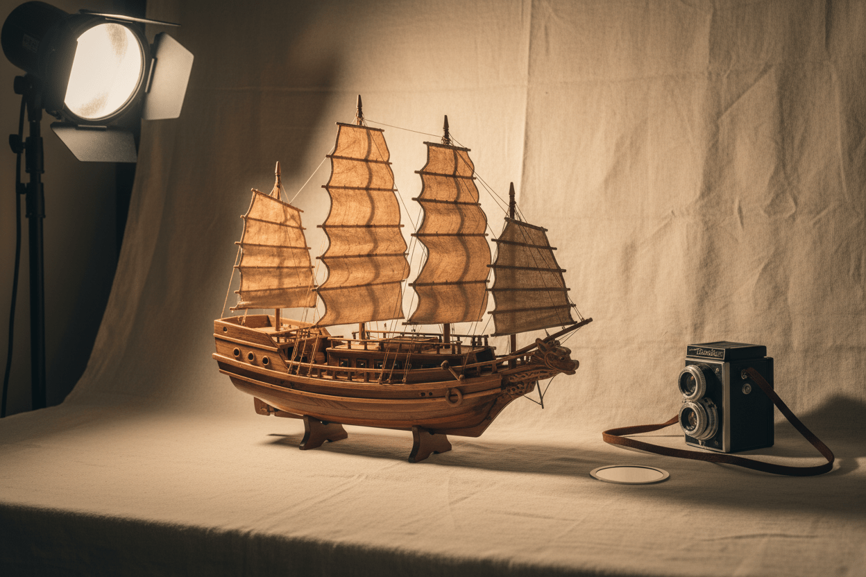 How to Photograph a Ship Model: Lighting, Backgrounds & Settings for Collector-Quality Images - Ocean Relic Studio