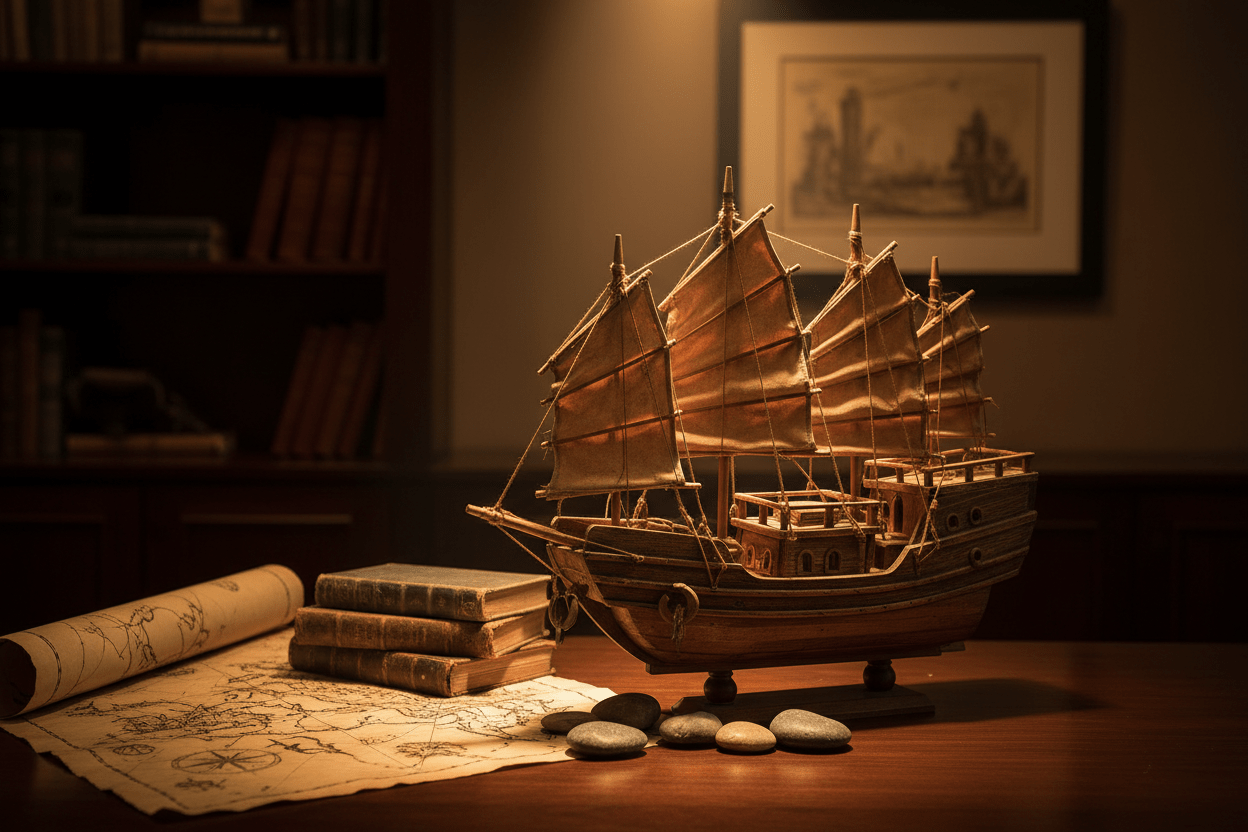 Come valorizzare un modello navale in legno nella tua casa - Ocean Relic Studio