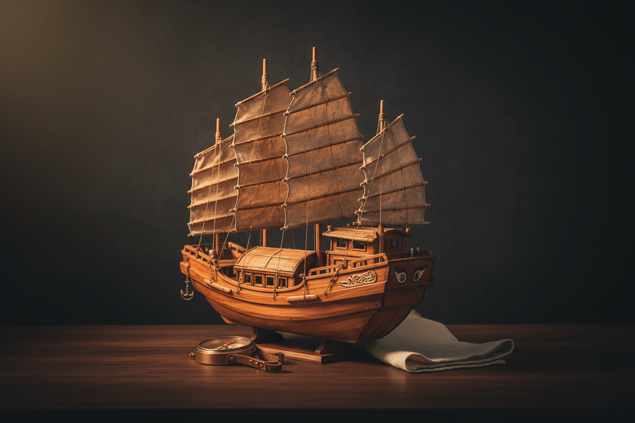 Decoración con veleros: por qué un modelo de junco chino destaca por encima de los demás - Ocean Relic Studio