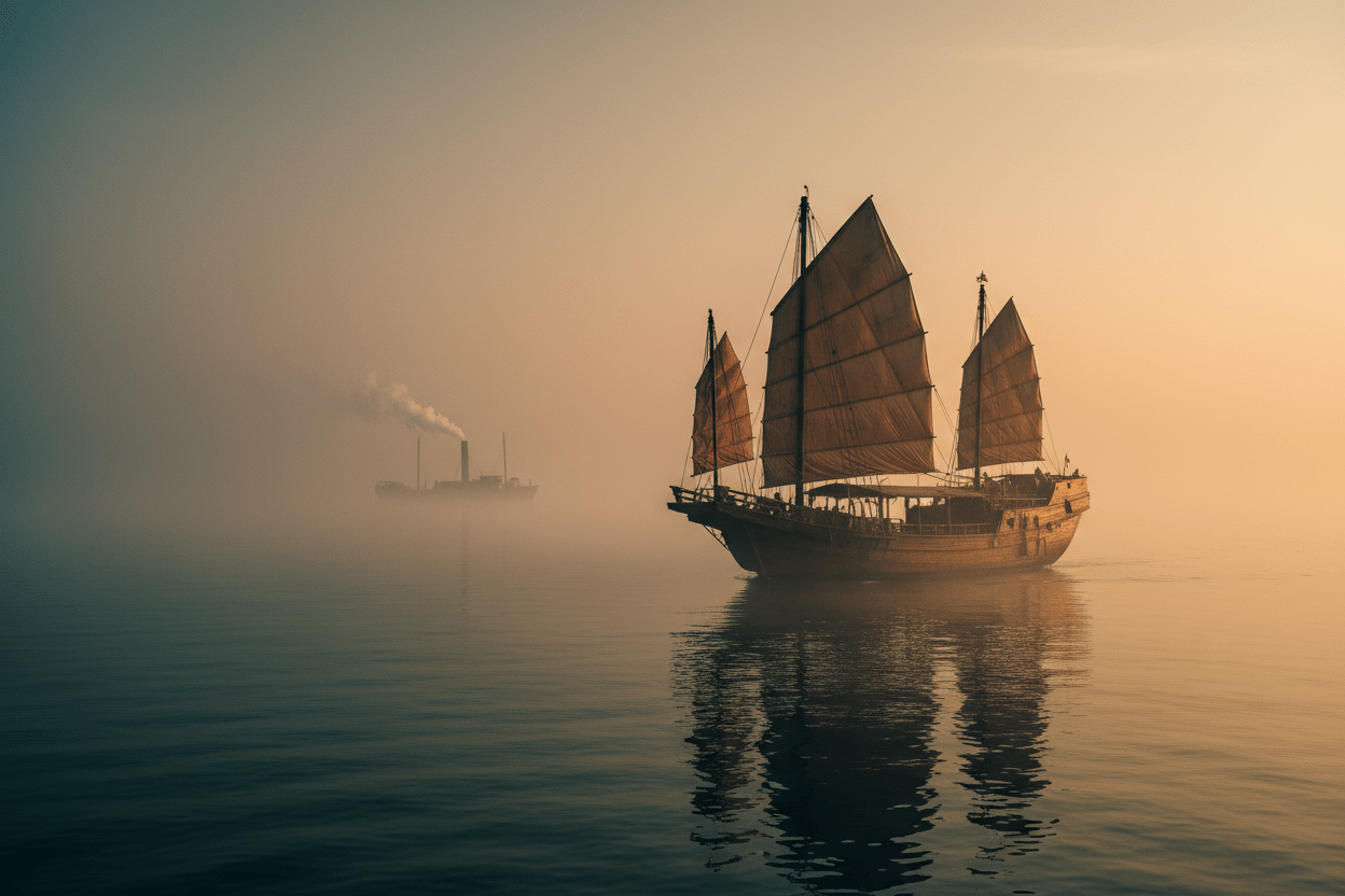 The Chinese Junk in the Age of Steam: How Traditional Vessels Survived Industrialisation - Ocean Relic Studio