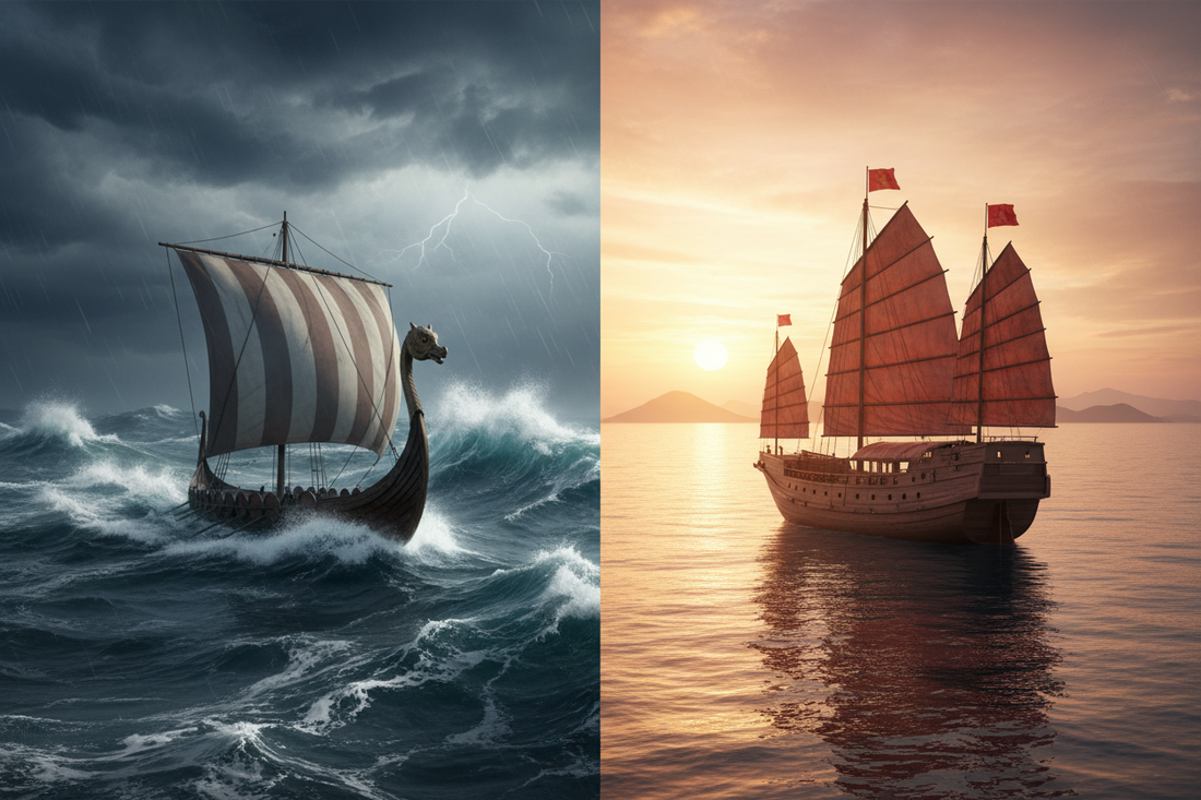 Viking Ship Model or Chinese Junk? Two Great Seafaring Civilizations, One Clear Choice for Collectors