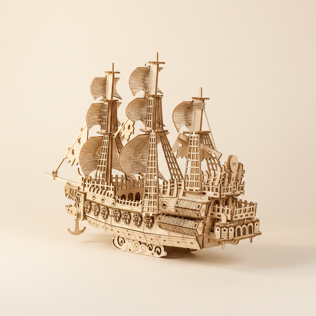 Kit de modelo naval de madera Flying Dutchman – puzle 3D de 269 piezas