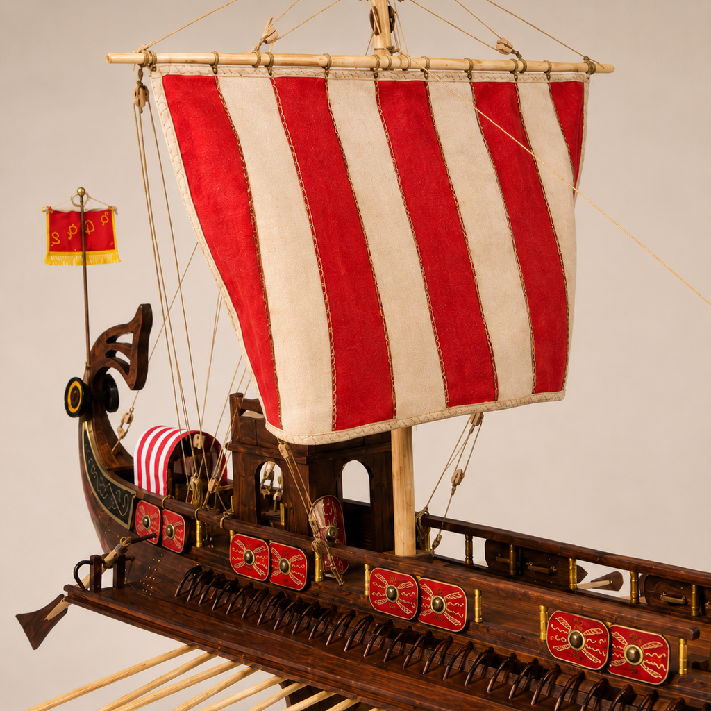Caesar Roman Warship Wooden Ship Model Kit – 1:50 Scale Ancient Galley