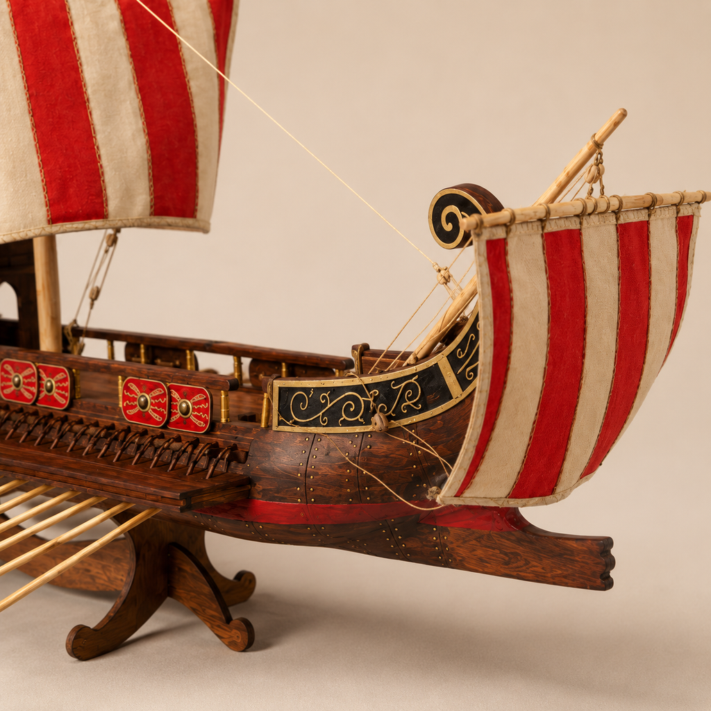 Caesar Roman Warship Wooden Ship Model Kit – 1:50 Scale Ancient Galley