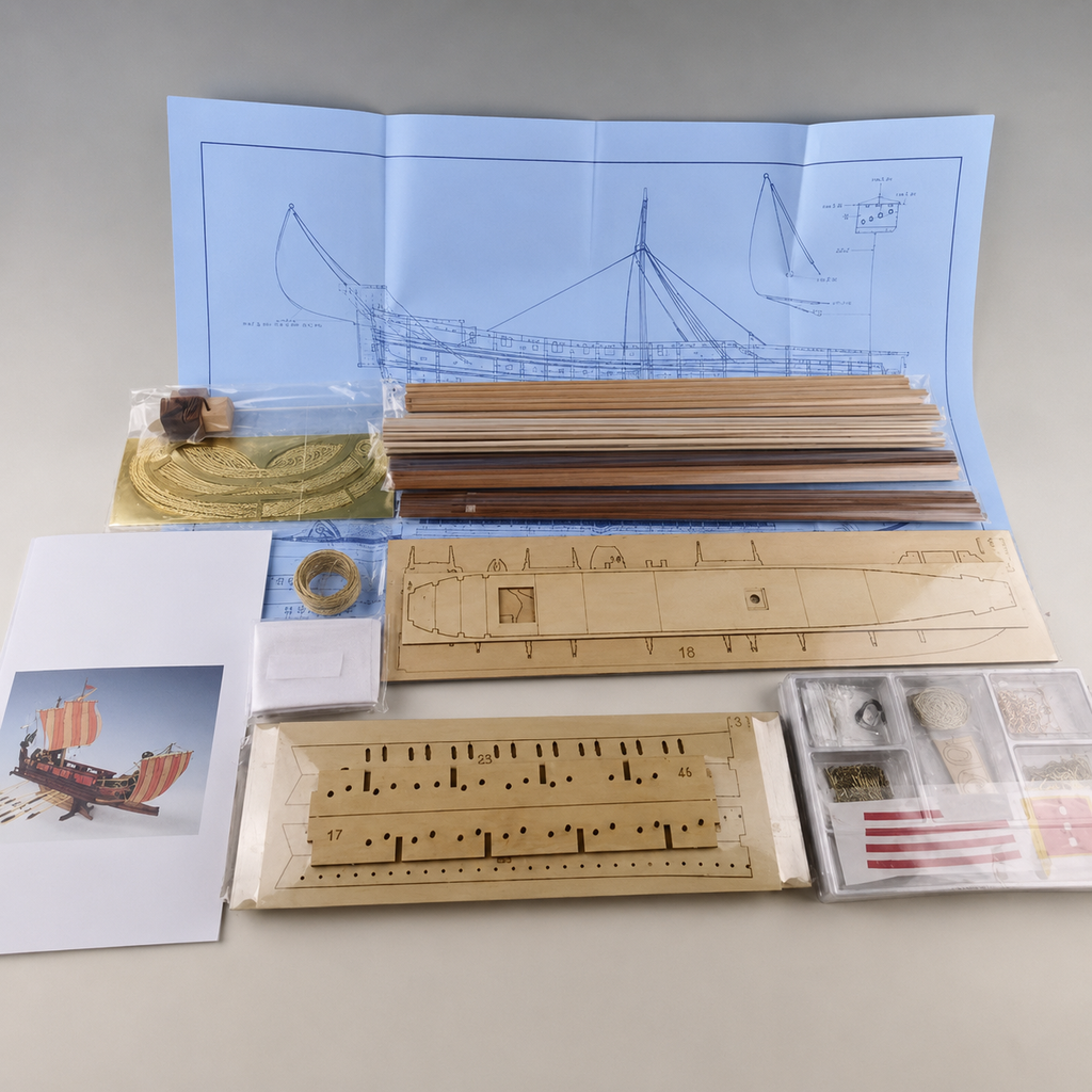 Caesar Roman Warship Wooden Ship Model Kit – 1:50 Scale Ancient Galley