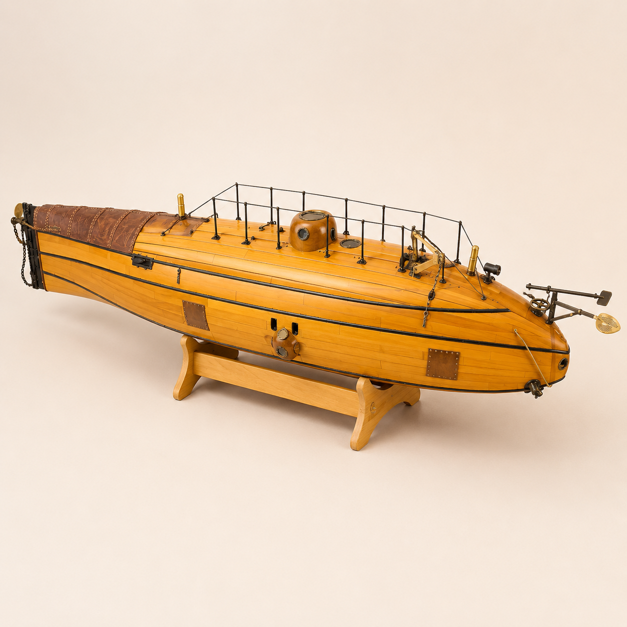 Ictineo II Submarine Wooden Ship Model Kit – 1:28 Scale Historic Spanish Submarine
