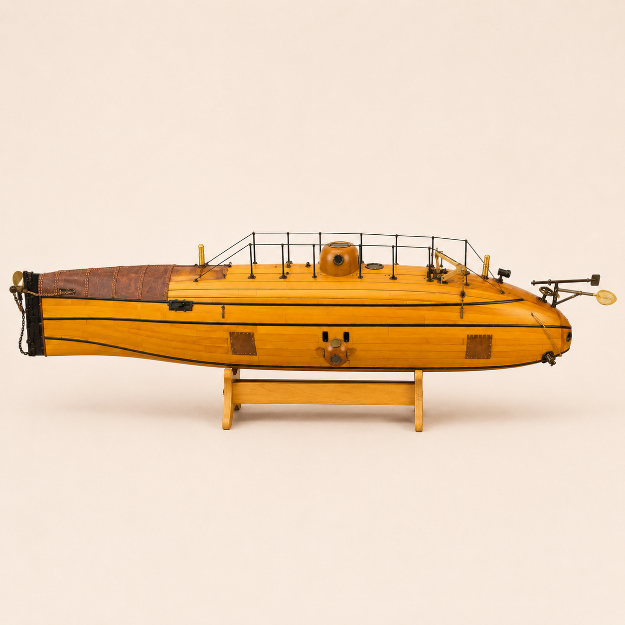 Ictineo II Submarine Wooden Ship Model Kit – 1:28 Scale Historic Spanish Submarine