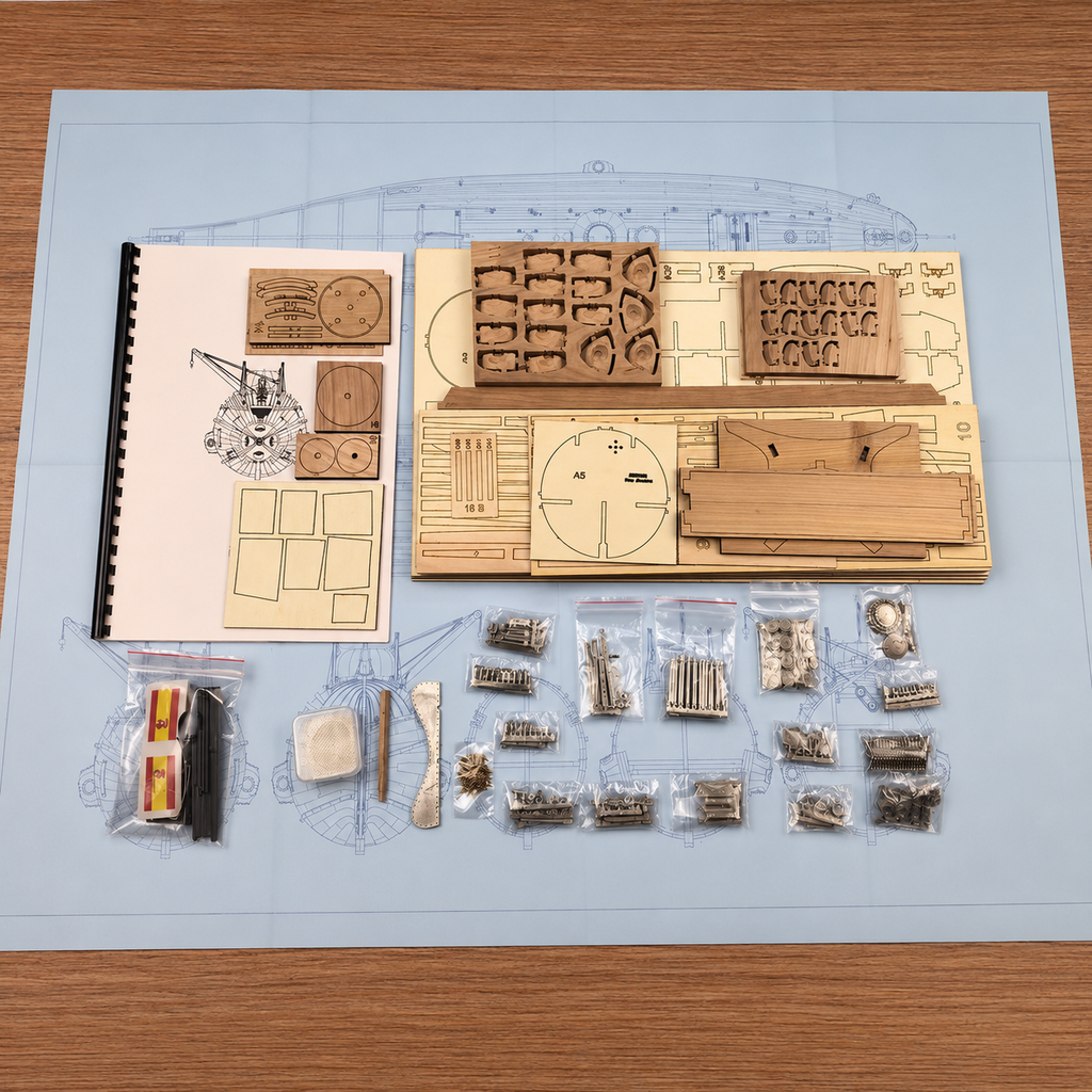 Ictineo II Submarine Wooden Ship Model Kit – 1:28 Scale Historic Spanish Submarine