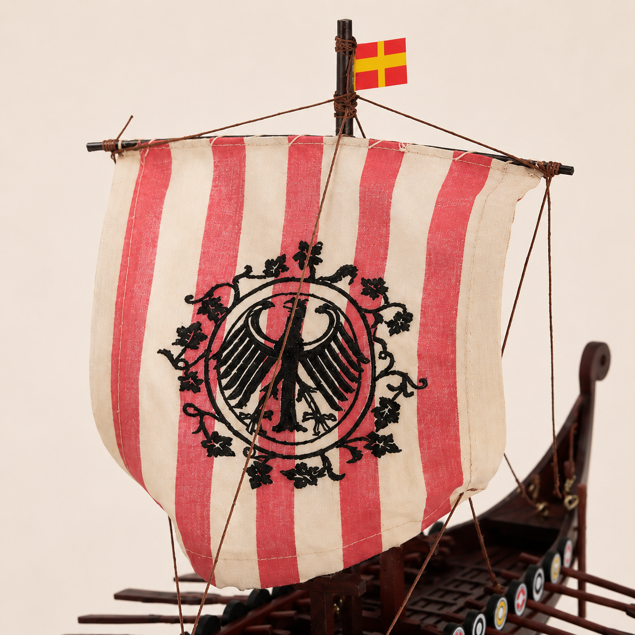 Viking Drakkar Wooden Ship Model – Handcrafted Norse Longship