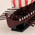 Viking Drakkar Wooden Ship Model – Handcrafted Norse Longship