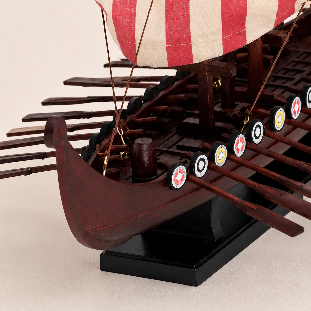 Viking Drakkar Wooden Ship Model – Handcrafted Norse Longship