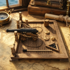 Ancient Naval Cannon Wooden Model Kit – 1:30 Scale Deck Diorama