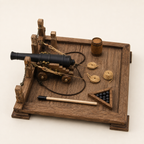 Ancient Naval Cannon Wooden Model Kit – 1:30 Scale Deck Diorama