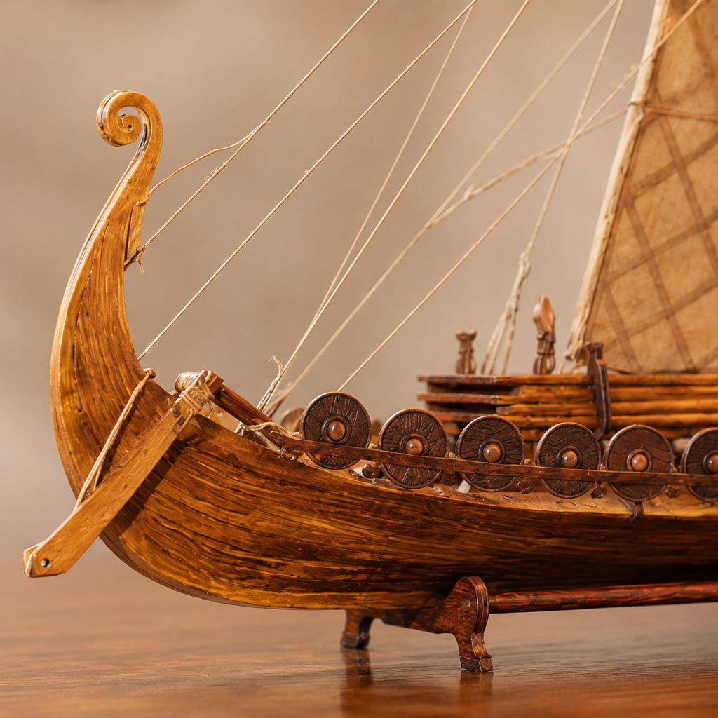 Viking Longship Wooden Ship Model Kit – 1:50 Scale Norse Drakkar