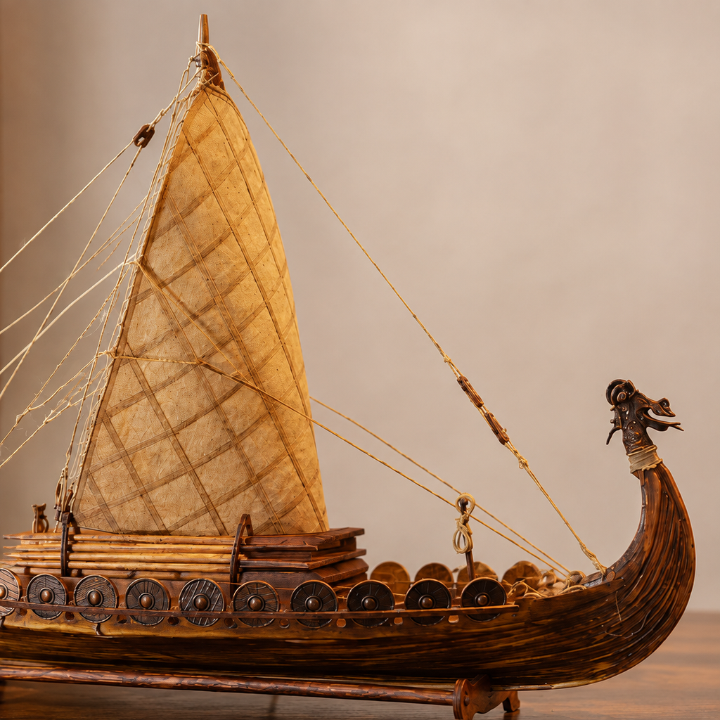 Viking Longship Wooden Ship Model Kit – 1:50 Scale Norse Drakkar