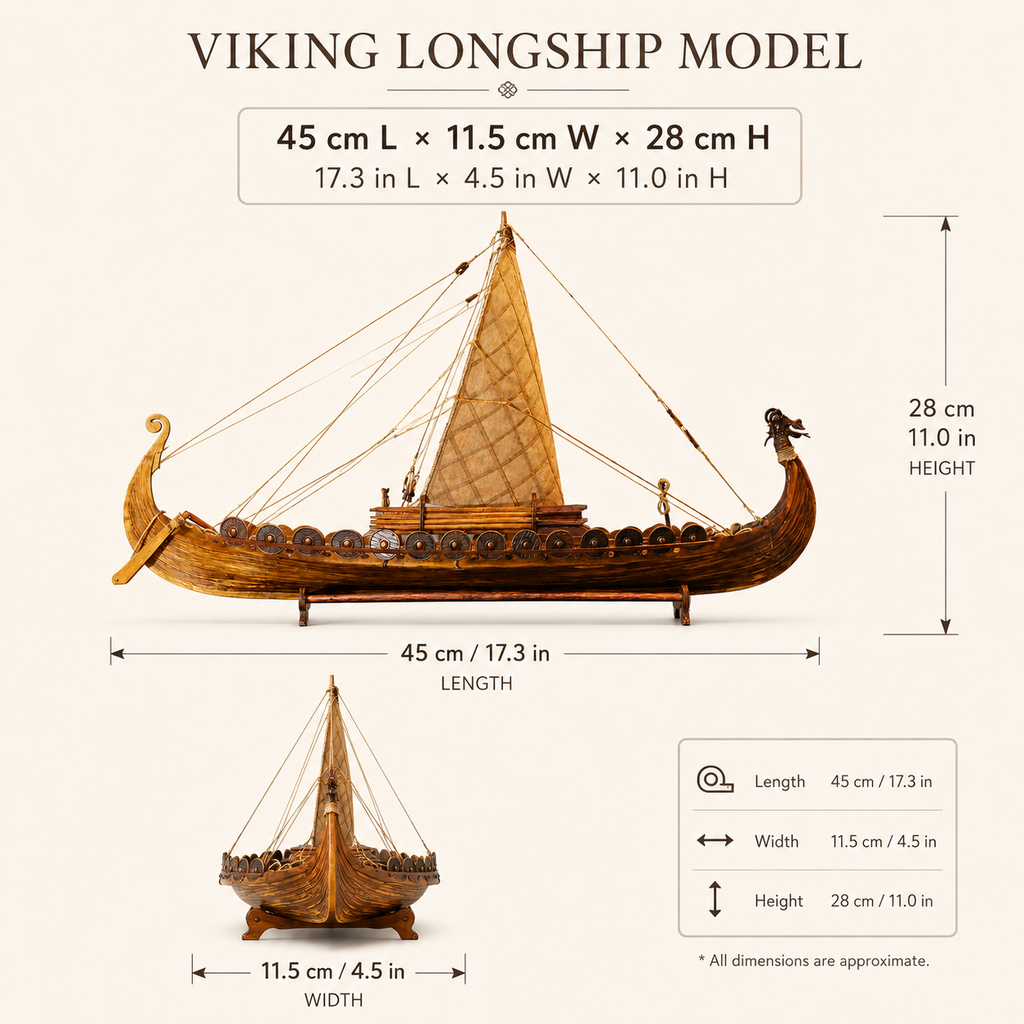 Viking Longship Wooden Ship Model Kit – 1:50 Scale Norse Drakkar