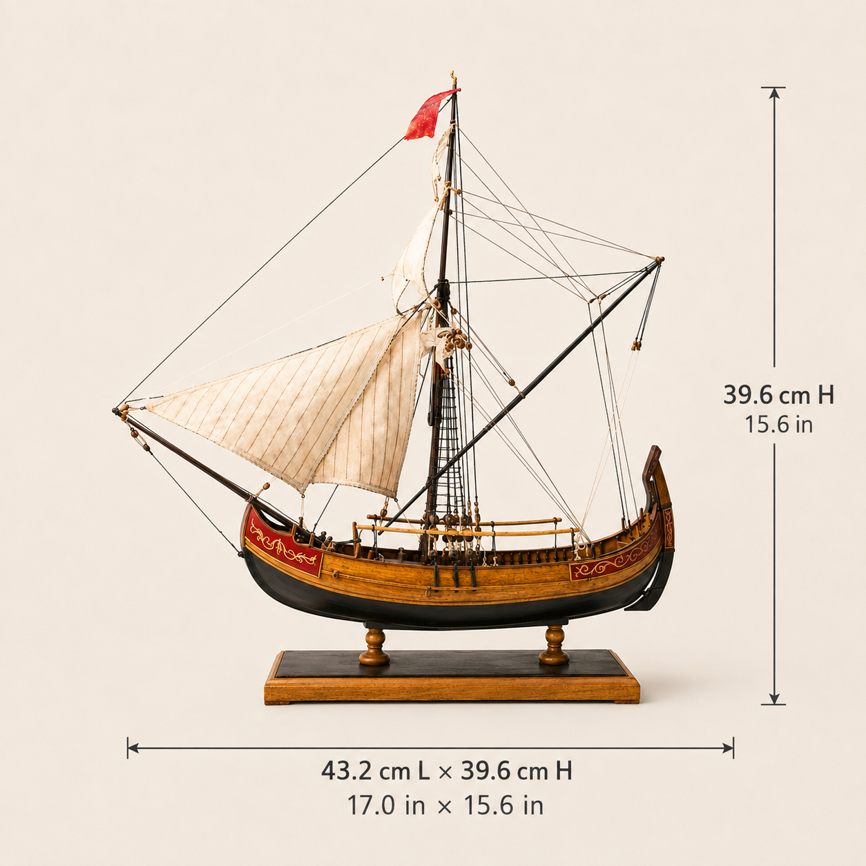 Kit per modellino navale in legno Marmara Trade Boat – imbarcazione a vela ottomana in scala 1:48