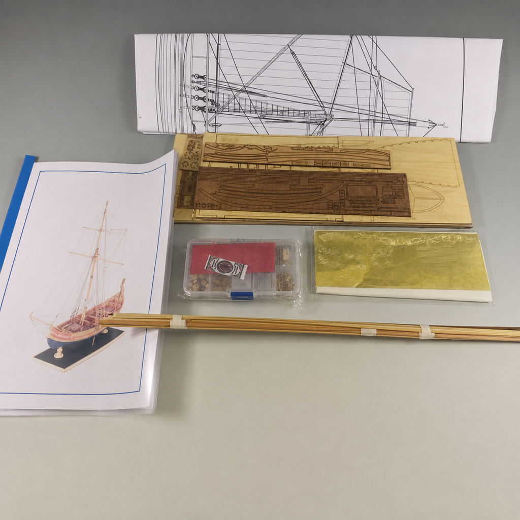 Kit per modellino navale in legno Marmara Trade Boat – imbarcazione a vela ottomana in scala 1:48