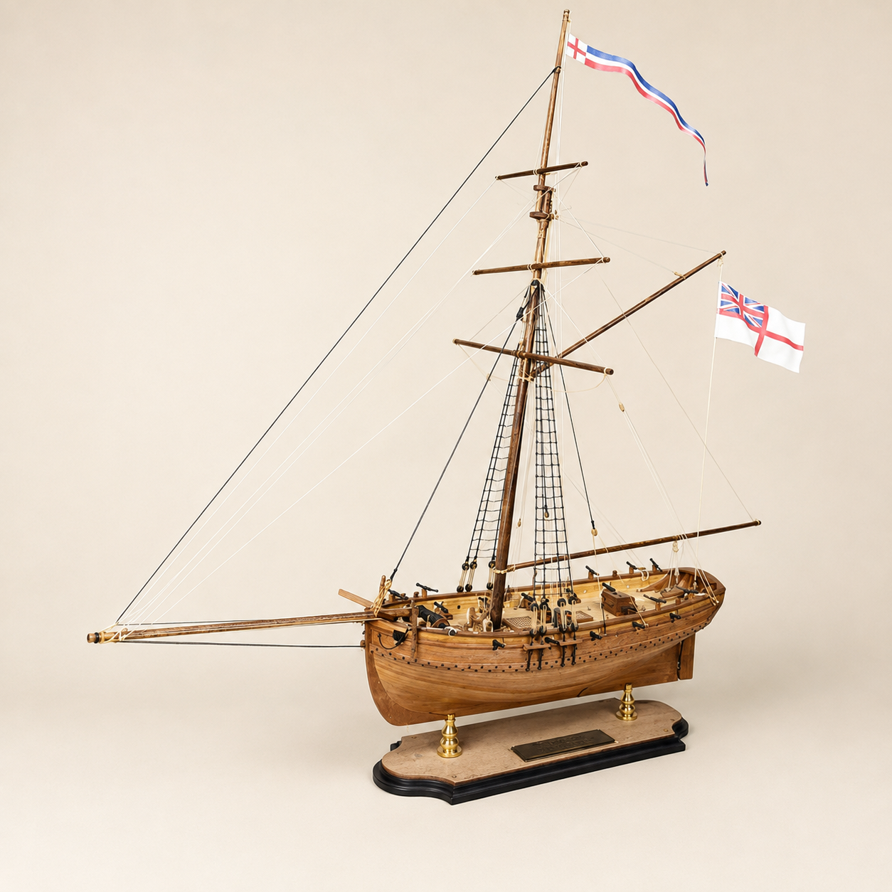 HMS 툴라 1830년 영국 해군 커터 목조 선박 모형 키트 – 1:64 스케일