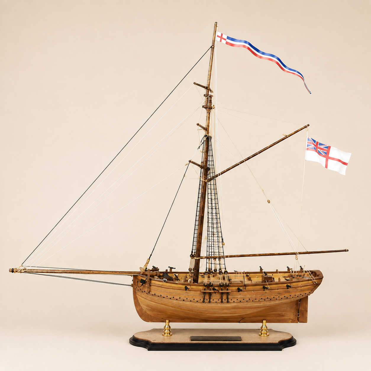 HMS 툴라 1830년 영국 해군 커터 목조 선박 모형 키트 – 1:64 스케일
