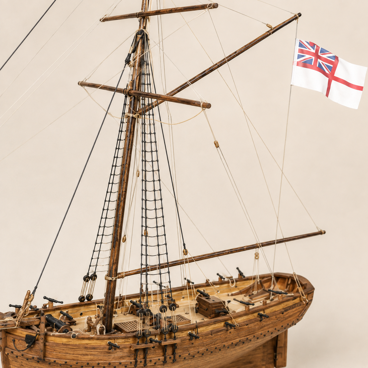 HMS 툴라 1830년 영국 해군 커터 목조 선박 모형 키트 – 1:64 스케일
