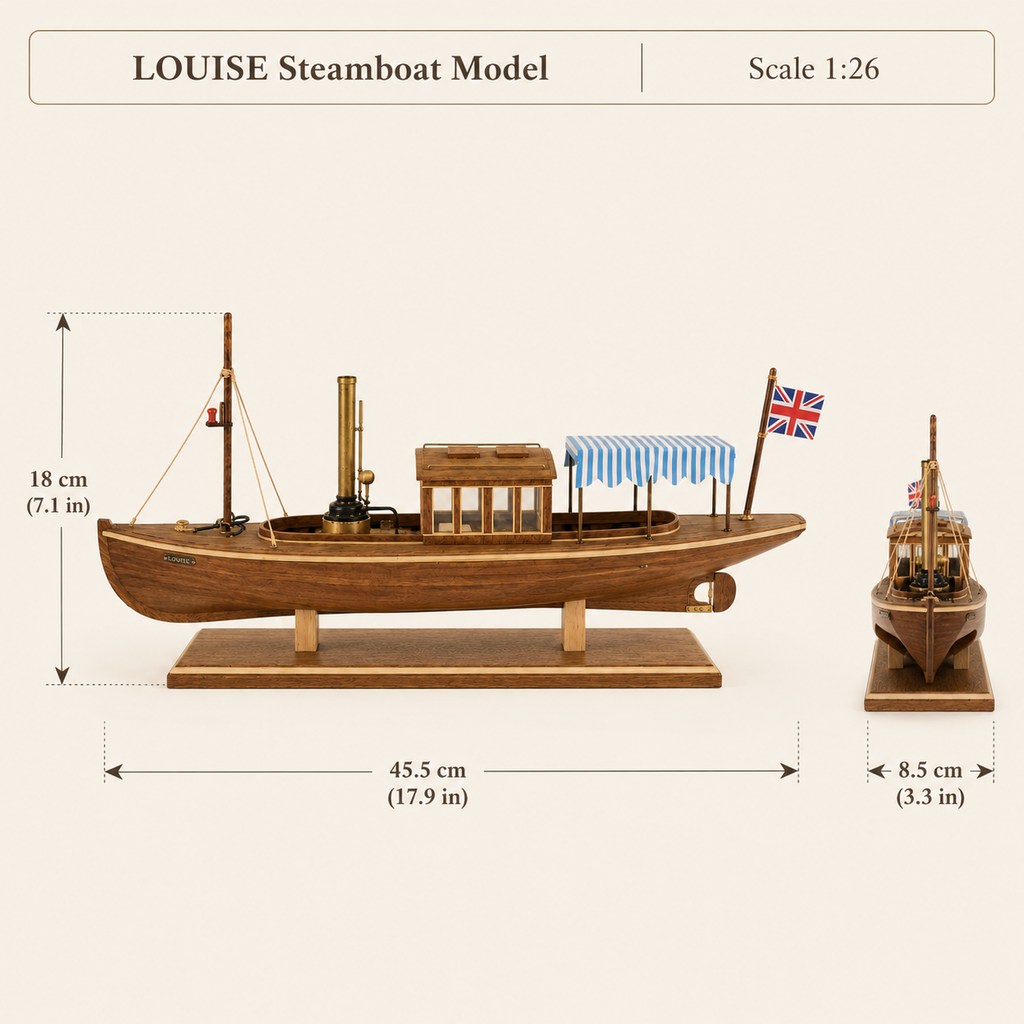 Louise Victorian Dampfer Modellbausatz aus Holz – Maßstab 1:26