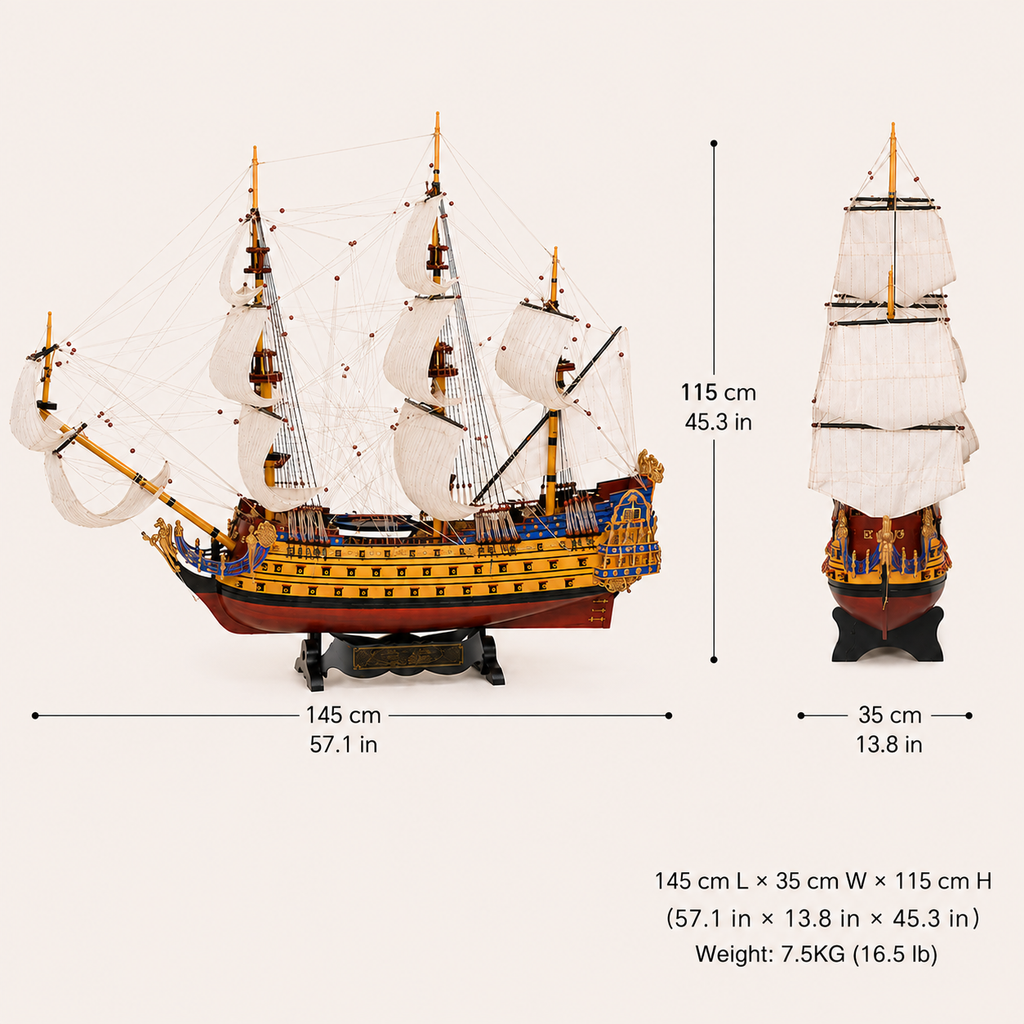 Le Soleil Royal Holzschiffsmodell – Deluxe 145 cm