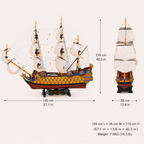 Le Soleil Royal Holzschiffsmodell – Deluxe 145 cm