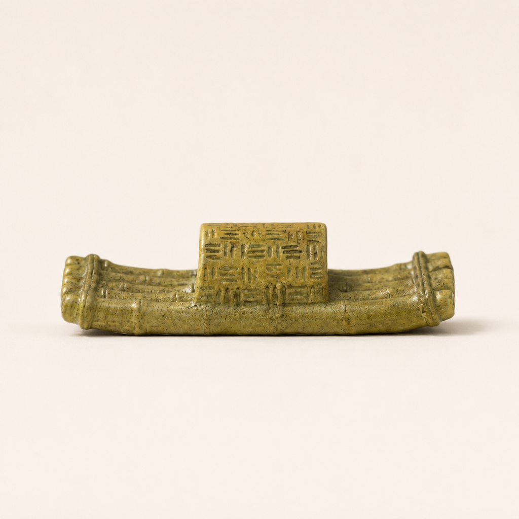 Miniature Bamboo Raft Resin Model – Ancient Chinese Vessel 4.1 cm