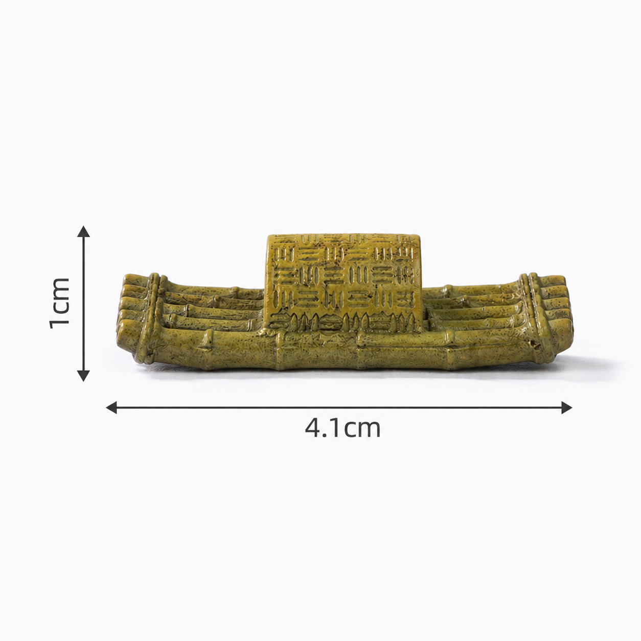 Miniature Bamboo Raft Resin Model – Ancient Chinese Vessel 4.1 cm