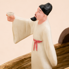 Poet on River Boat Resin Ship Model – Ancient Chinese Figure