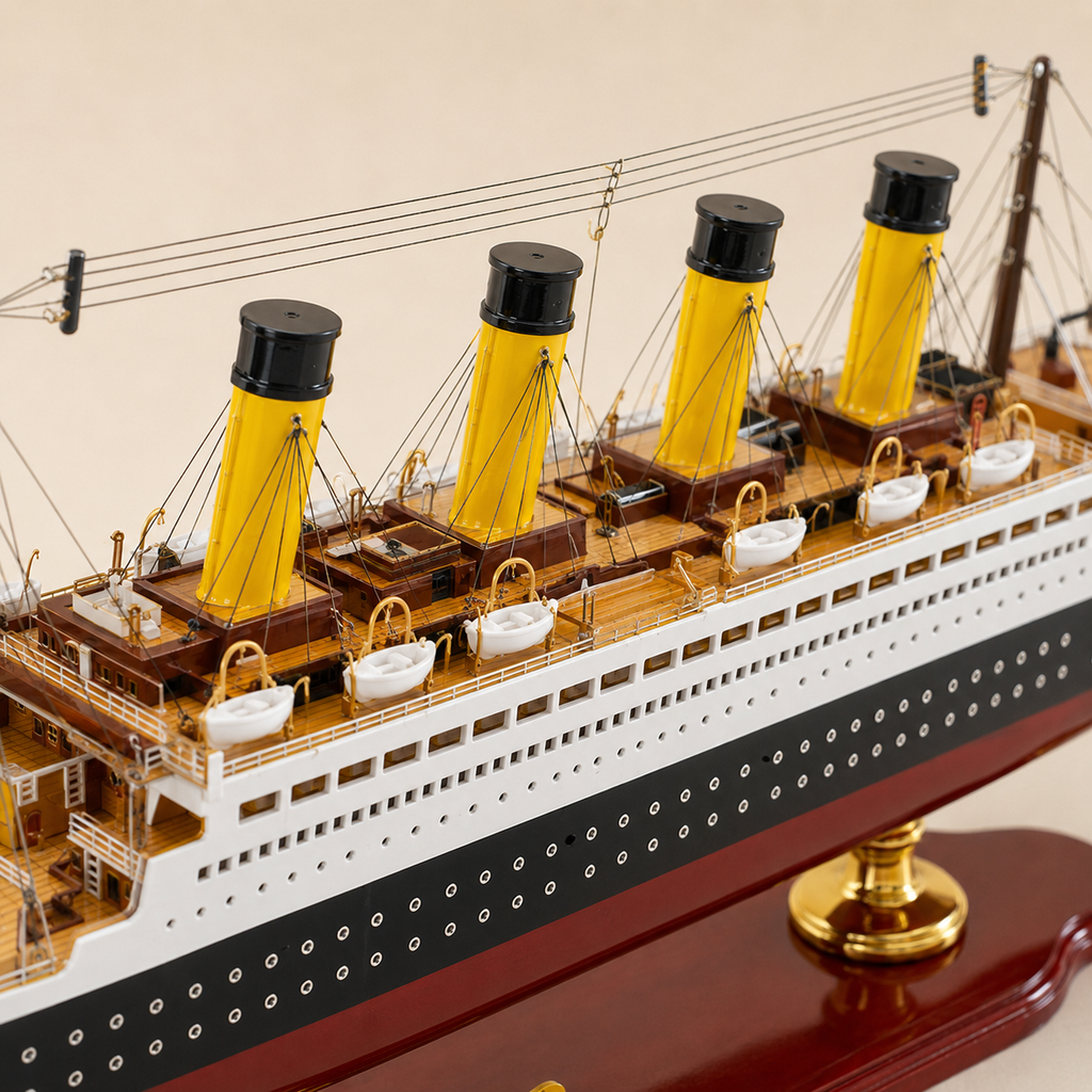 RMS Titanic Wooden Ship Model – Deluxe 80 cm