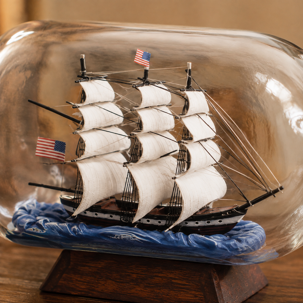 USS Constitution Ship in a Bottle – Large Display 23 cm