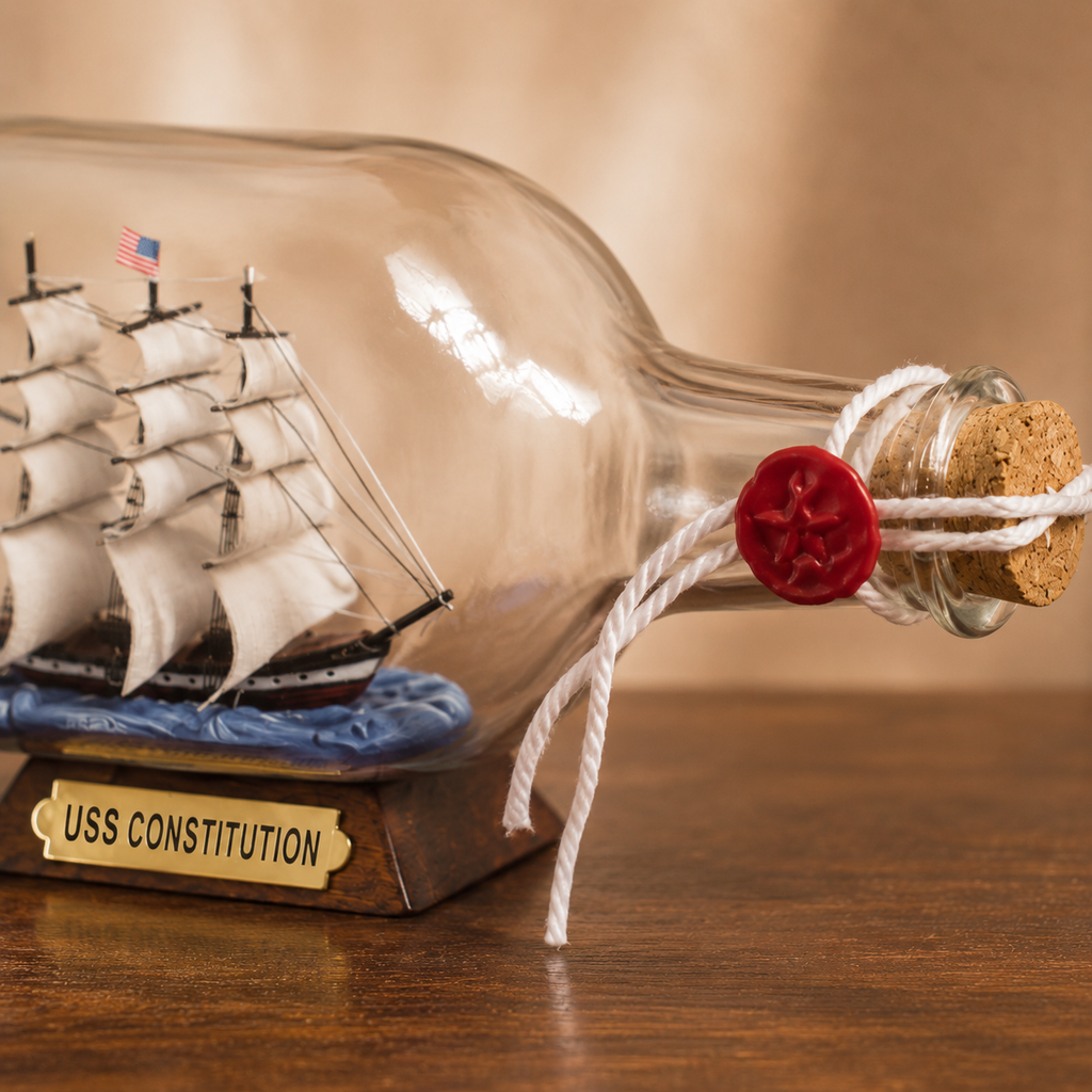 USS Constitution Ship in a Bottle – Large Display 23 cm