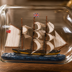 HMB Endeavour Ship in a Bottle – Large Display 23 cm
