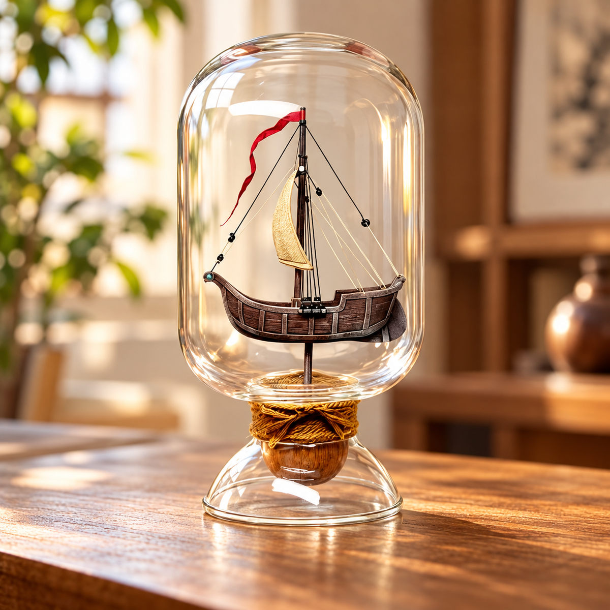 Navio à Vela em uma Garrafa – Miniatura Clássica 16 cm