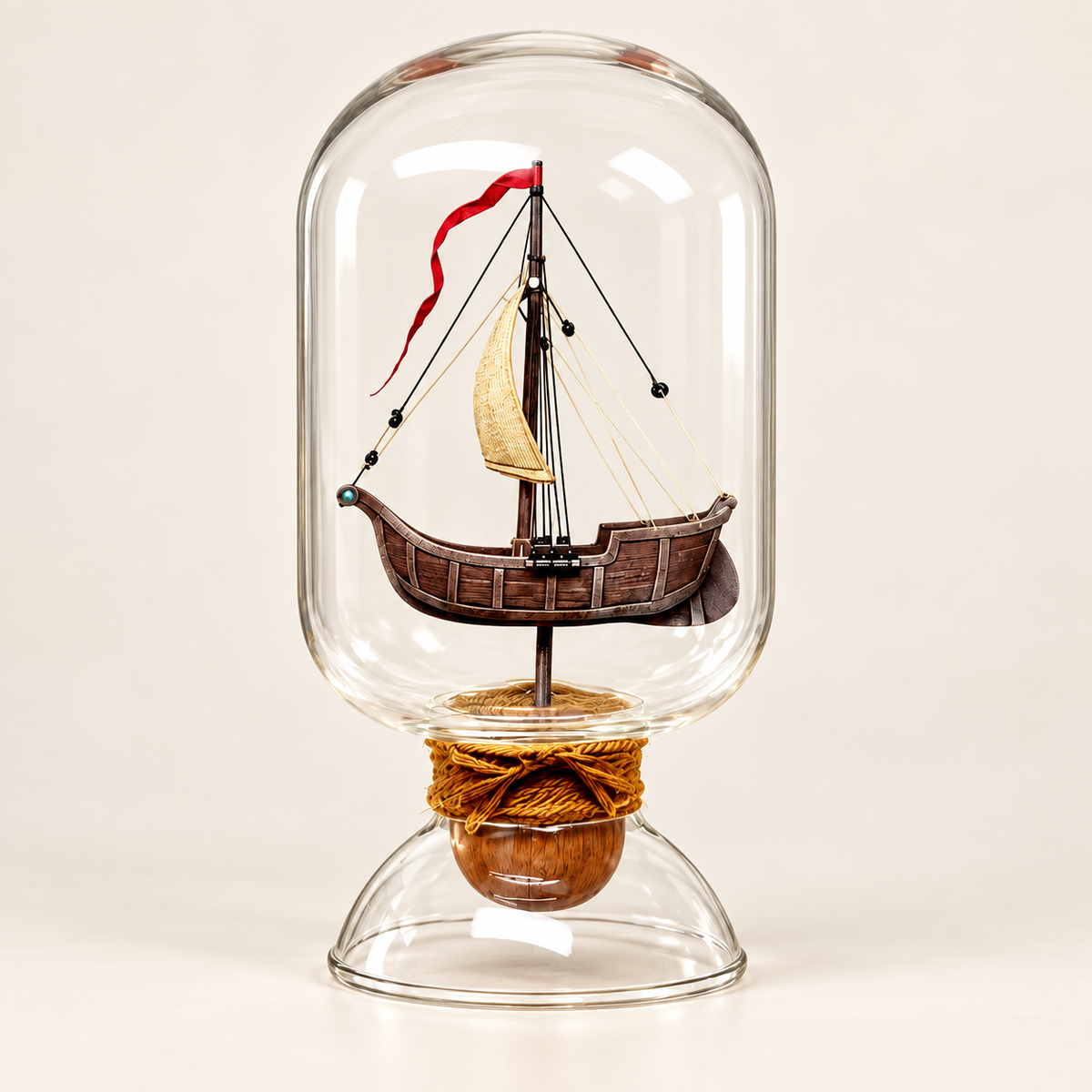 Navio à Vela em uma Garrafa – Miniatura Clássica 16 cm