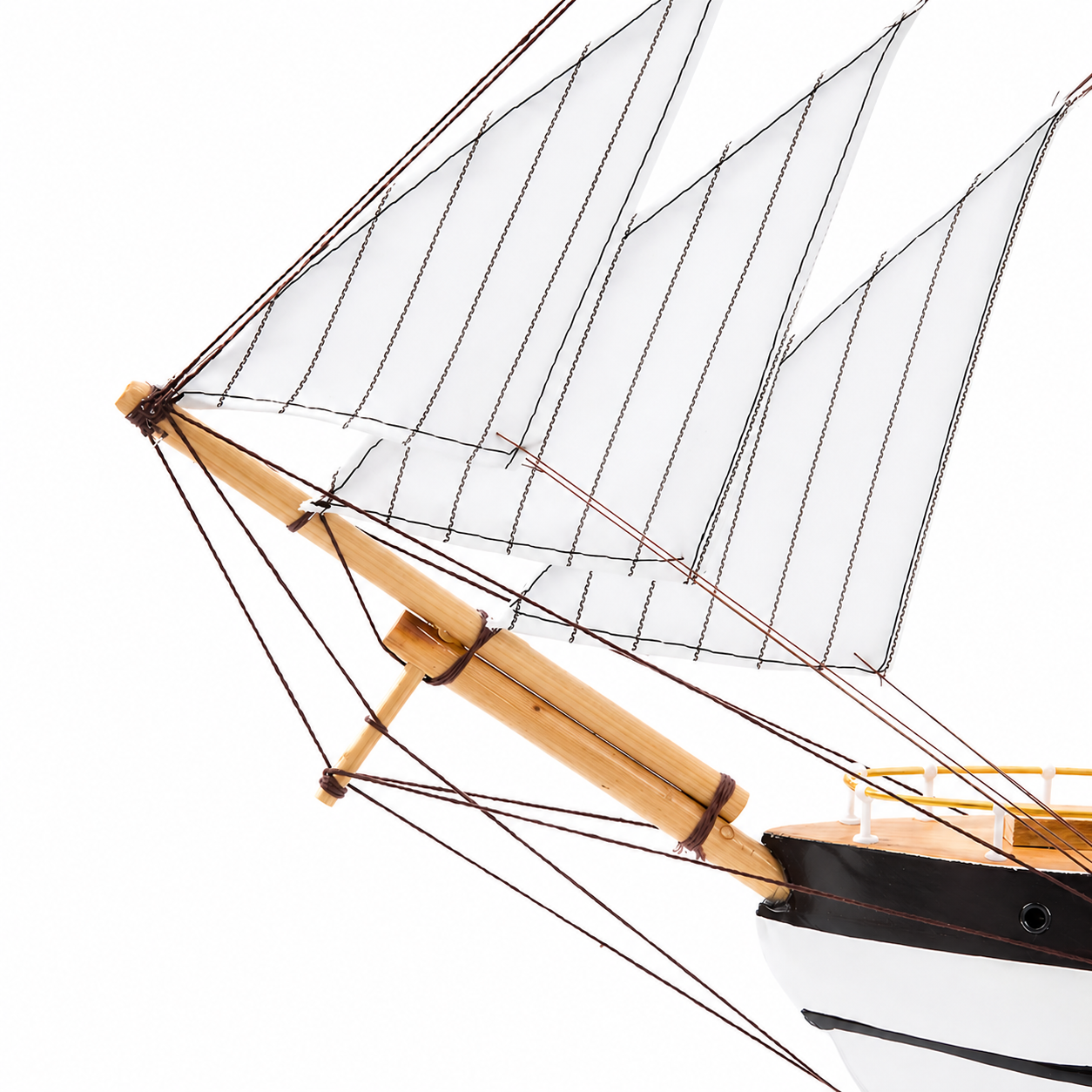 Handcrafted Three-Mast Sailing Ship Model – "Confection" Wooden Nautical Decor