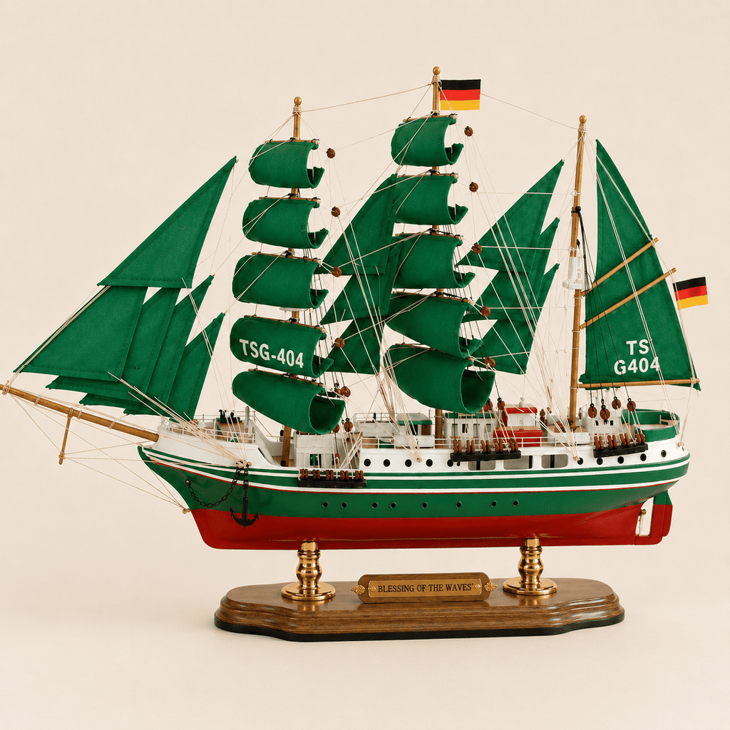 Alexander von Humboldt Wooden Ship Model – Premium 52 cm - Ocean Relic Studio