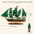 Alexander von Humboldt Wooden Ship Model – Premium 52 cm - Ocean Relic Studio