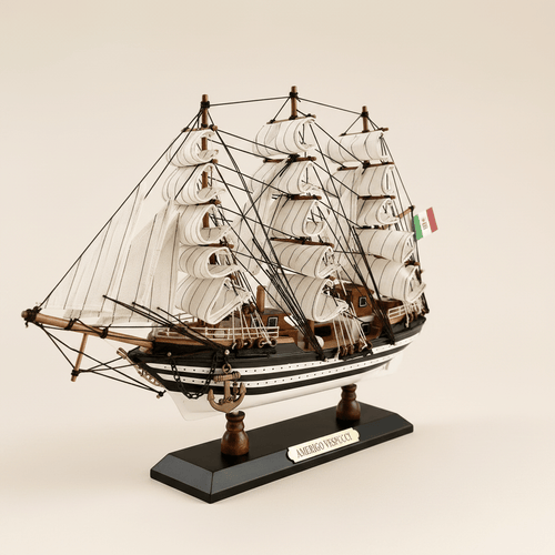 Amerigo Vespucci Italian Tall Ship Model – Classic 33 cm - Ocean Relic Studio