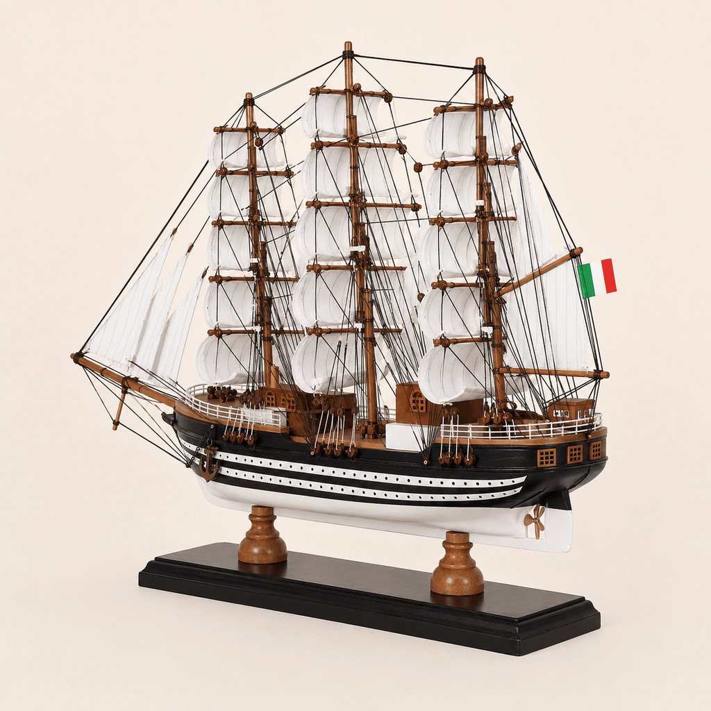 Amerigo Vespucci Italian Tall Ship Model – Premium 52 cm - Ocean Relic Studio
