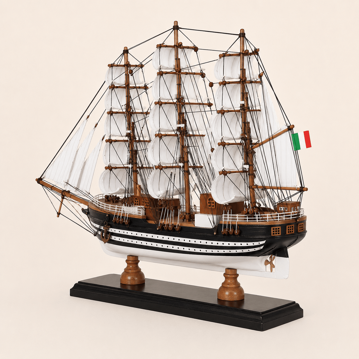 Amerigo Vespucci Italian Tall Ship Model – Premium 52 cm - Ocean Relic Studio