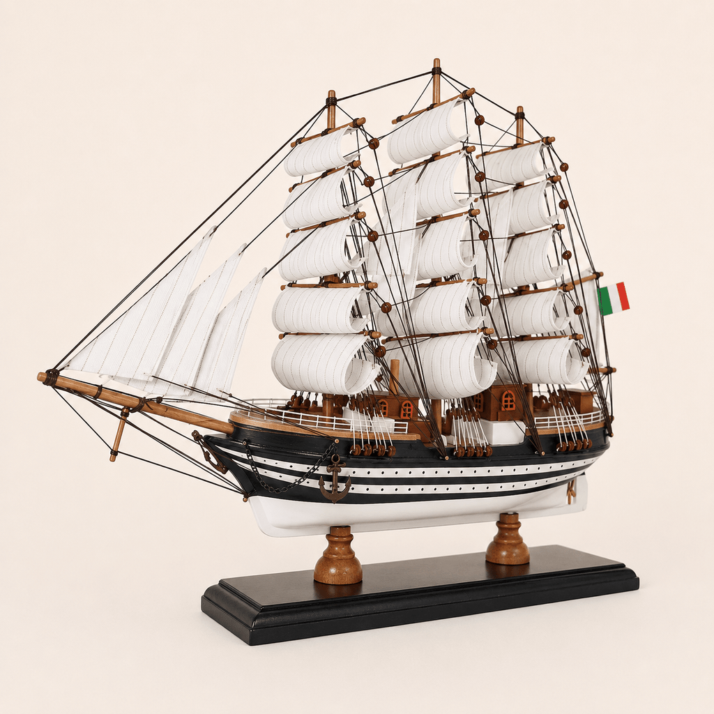 Amerigo Vespucci Italian Tall Ship Model – Premium 52 cm - Ocean Relic Studio