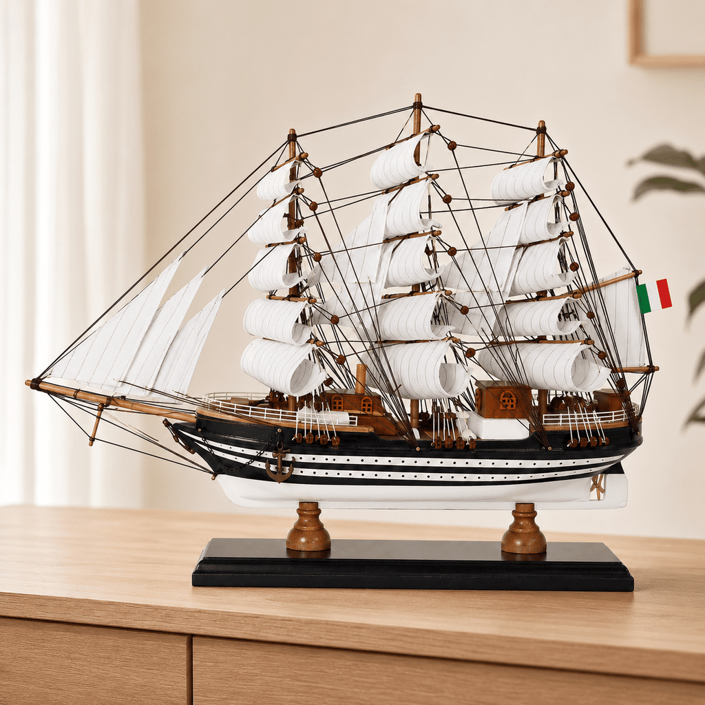 Amerigo Vespucci Italian Tall Ship Model – Premium 52 cm - Ocean Relic Studio
