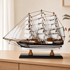 Amerigo Vespucci Italian Tall Ship Model – Premium 52 cm - Ocean Relic Studio