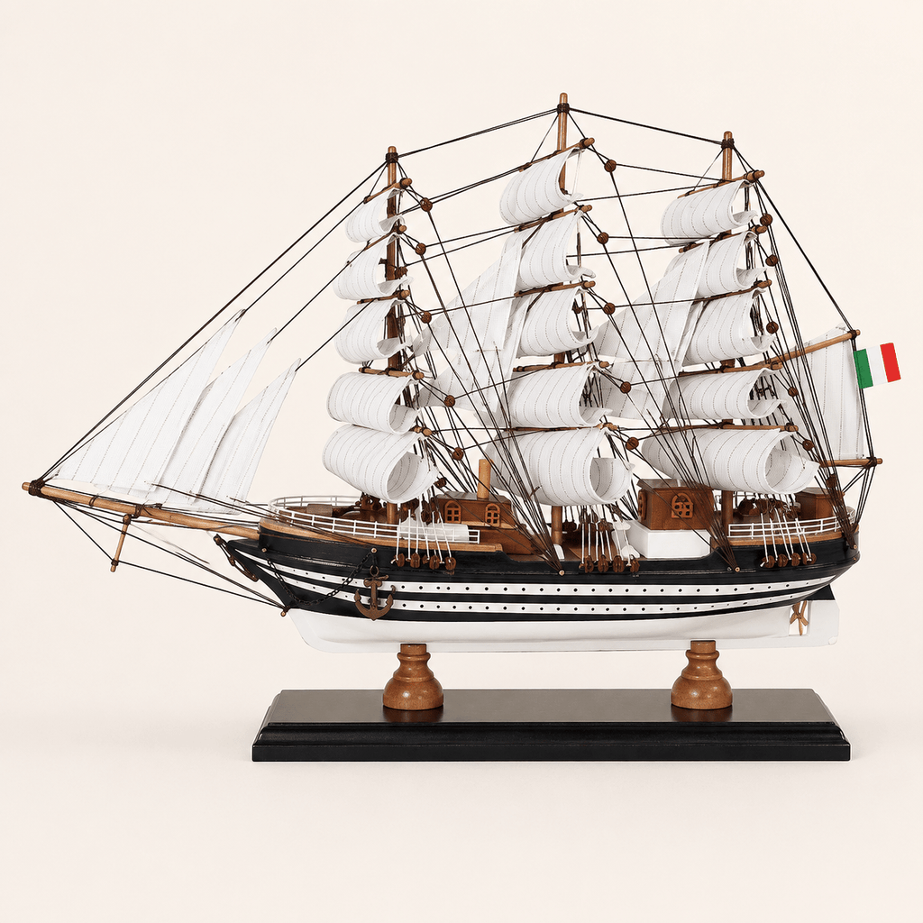 Amerigo Vespucci Italian Tall Ship Model – Premium 52 cm - Ocean Relic Studio