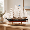 Belem French Tall Ship Wooden Model – Premium 52 cm - Ocean Relic Studio